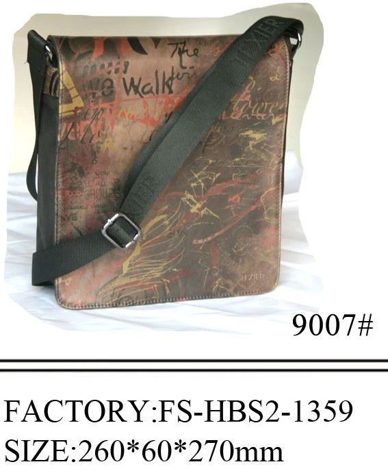 Impressão de bolsas de ombro de couro homens