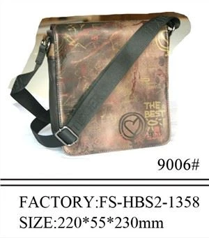 Impressão de bolsa de ombro de couro Men China