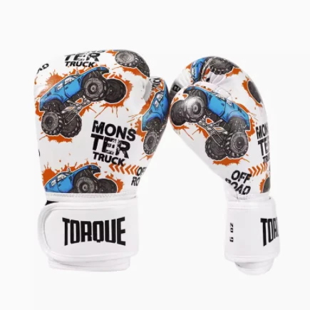 Luvas de boxe infantis com padrão de desenho animado
