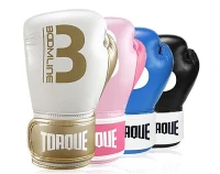 Luvas de treinamento de superfibra em couro para boxe